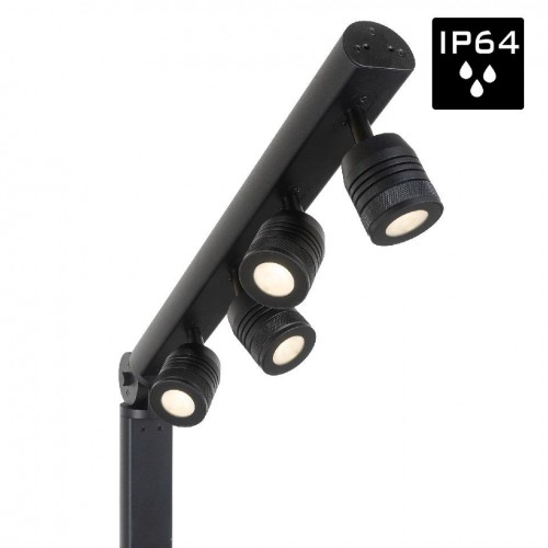 BTI-AKKUPOLE BLACK POSTE ILUMINACIÓN LED 4x5W IP-64 BATERÍA DMX BRITEQ