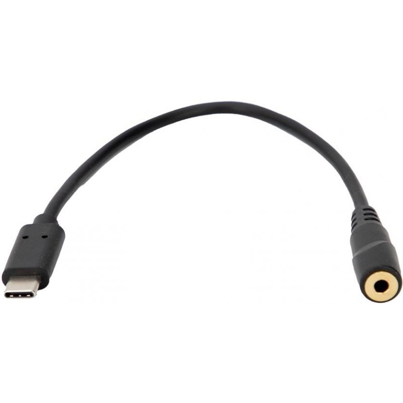 CONVERTIDOR DIGITAL- ANALOGICO USB-C A MINI JACK 3,5 HEMBRA 15cm