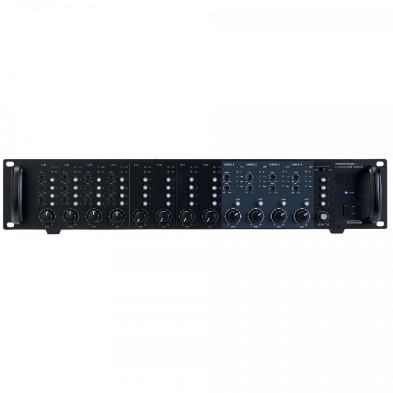 PREZONE444 Mk2 MESA DE MEZCLAS 8 CANALES 4 ZONAS AUDIOPHONY