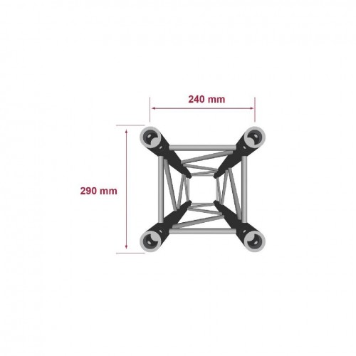 QUATRO-300 blk TRUSS CUADRADO 290 3m CONTESTAGE