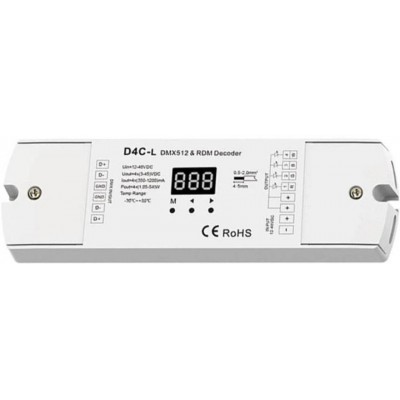 CONTROLADOR DMX 4CH D4-L DMX512 & RDM DECODER