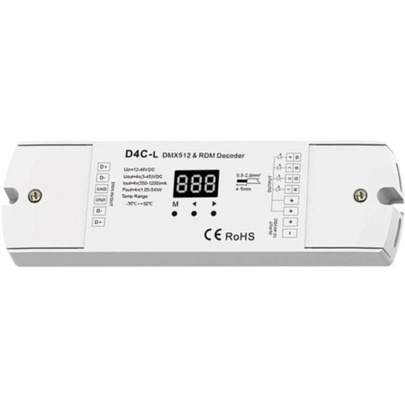 CONTROLADOR DMX 4CH D4-L DMX512 & RDM DECODER