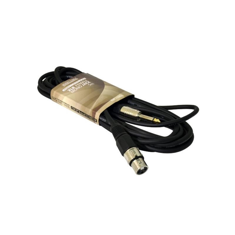 CABLE XLR HEMBRA - JACK 6.3mm MONO 10m QP-AUDIO