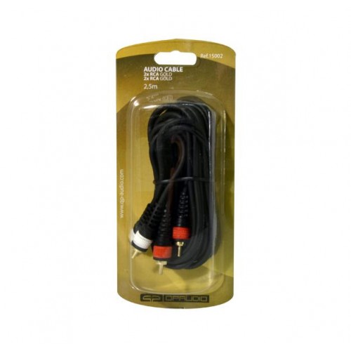 CABLE 2x RCA MACHO - 2x RCA MACHO 5m QP-AUDIO