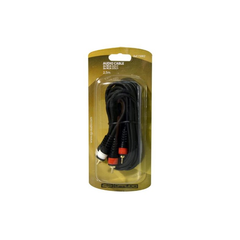 CABLE 2x RCA MACHO - 2x RCA MACHO 5m QP-AUDIO