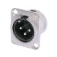 NC3MD-LX BASE XLR MACHO 3P NEUTRIK