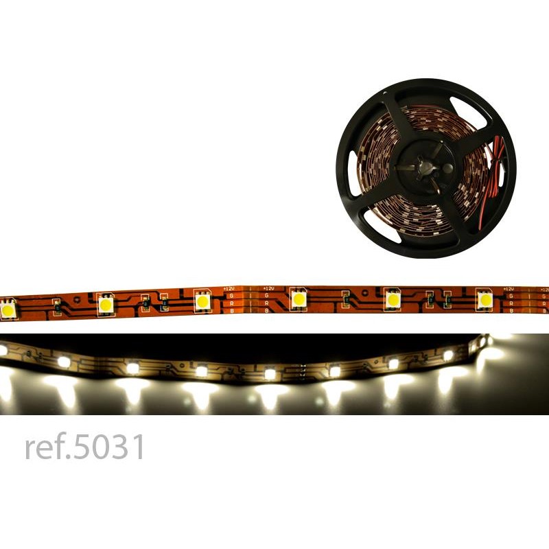 TIRA LED FLEX BLANCO CÁLIDO 5m 30 LED/m 5050 12V IP20