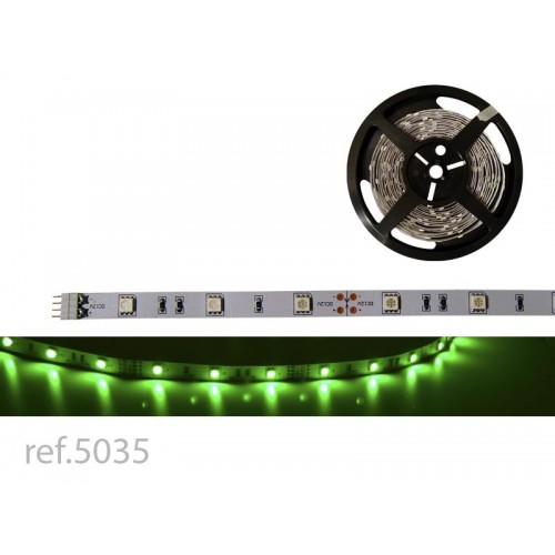 TIRA LED FLEX VERDE 5m 30 LED/m 5050 12V IP20