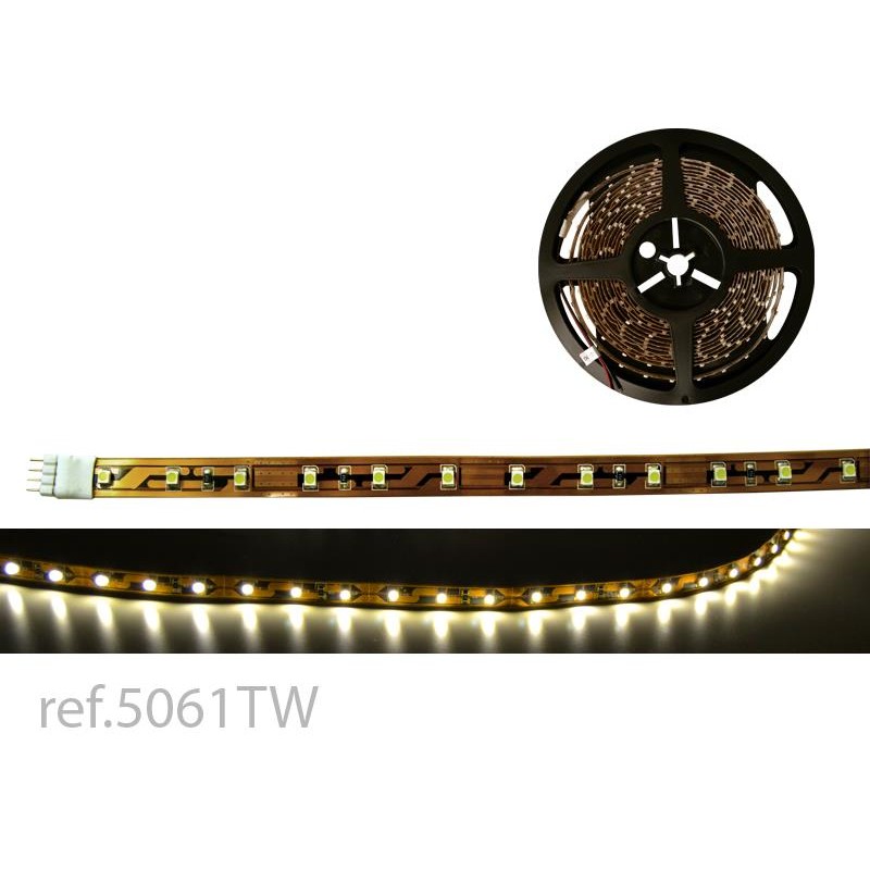 TIRA LED FLEX BLANCO CÁLIDO 5m 60 LED/m 3528 12V IP20