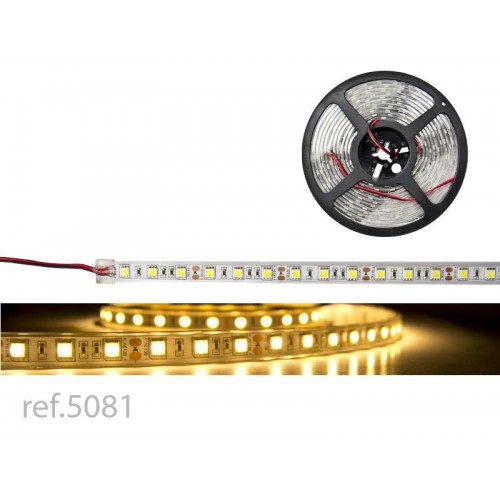 TIRA LED FLEX BLANCO CÁLIDO 5m 60 LED/m 5050 12V IP67