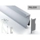 PERFIL ALUMINIO EMPOTRAR PARED 2m + TAPA OPAL