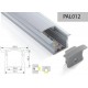 PERFIL ALUMINIO EMPOTRAR TIPO U 15mm 2m + TAPA SEMI