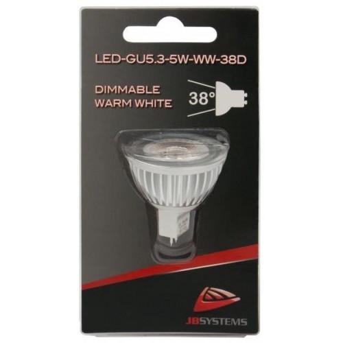 DICROICA GU10 LED COB 5W 2230V 38º BLANCO CÁLIDO 3000K