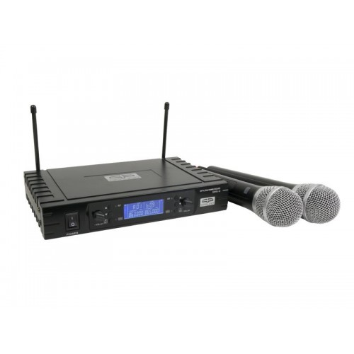 QMS-2MKII SISTEMA INALÁMBRICO UHF DOBLE MICRÓFONO MANO QP-AUDIO