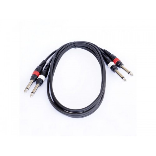 CABLE 2x JACK 6.3mm MACHO MONO - 2x JACK 6.3mm MACHO MONO 1.5m JBSYSTEMS