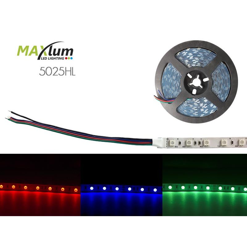 TIRA LED FLEX RGB 5M 60 LED/m 5050 24V IP20 HL MAXLUM