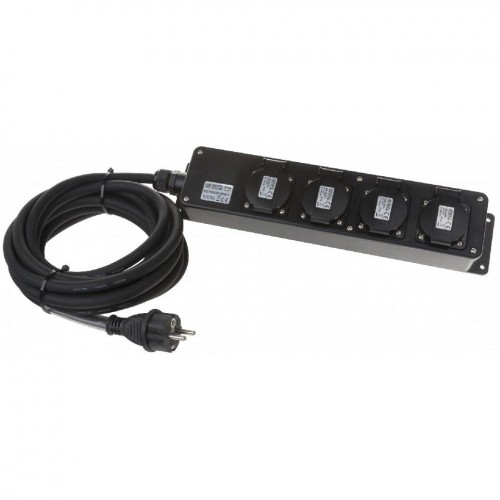 MULTISOCKET4PRO-G-5M REGLETA 4x SCHUKO IP44 5m HILEC
