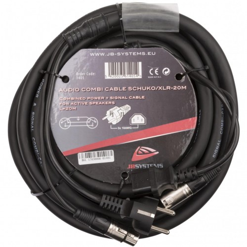 CABLE COMBI AUDIO SCHUKO / XLR 20m JBSYSTEMS