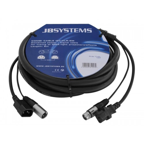 CABLE COMBI IEC H/M - XLR M/H 5m JBSYSTEMS