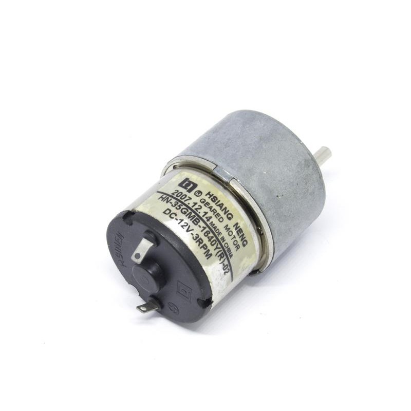 MOTOR DC 12V-3 RPM OIL (EJE FINO)