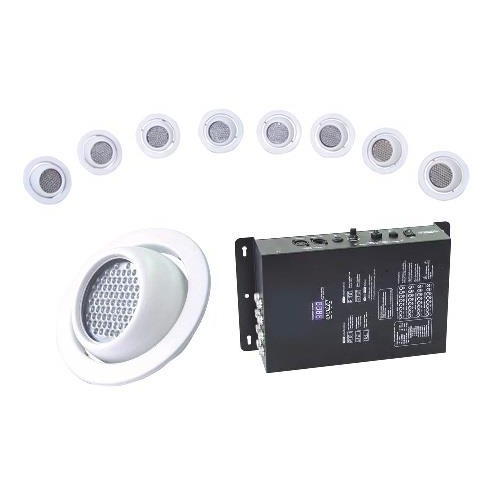 SET 8 ARILLOS  RGB + CONTROL BLANCO EUROLITE