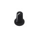 BOTON PLASTICO NEGRO POTENCIÓMETRO ROTATIVO