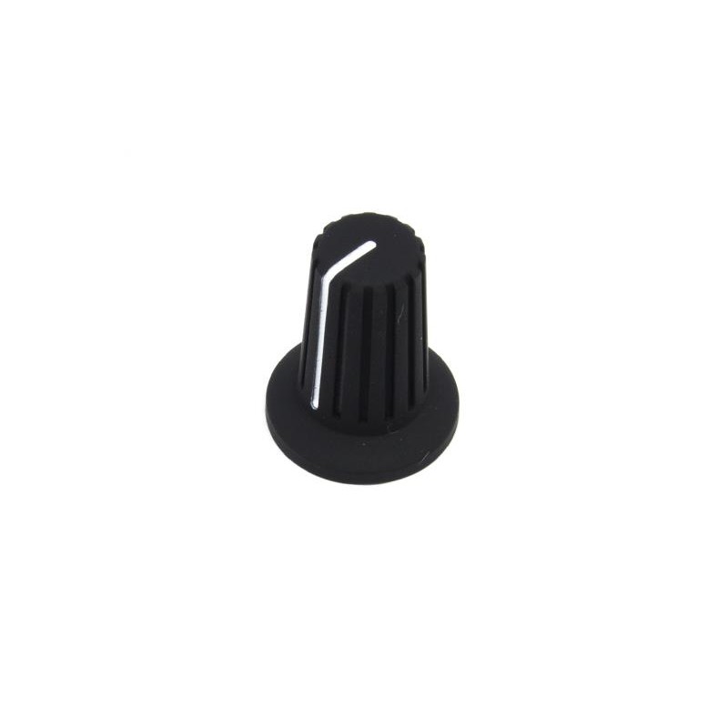 BOTON PLASTICO NEGRO POTENCIÓMETRO ROTATIVO