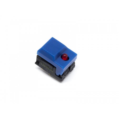 PULSADOR QP-2010 RECTANGULAR AZUL+LED ROJO