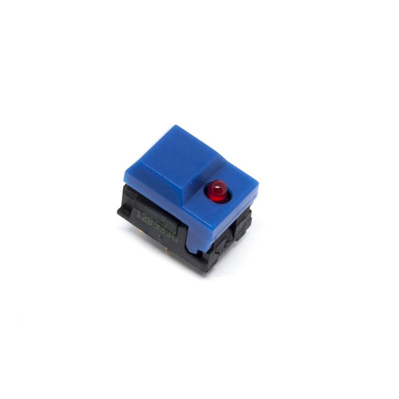 PULSADOR QP-2010 RECTANGULAR AZUL+LED ROJO