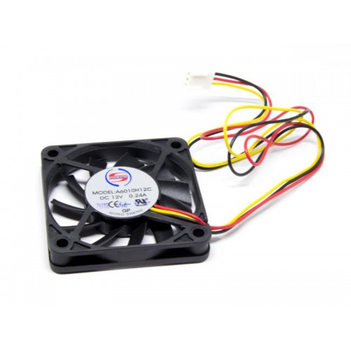 VENTILADOR 60x60x10mm 12VDC 0.24Amp 3 HILOS LYNX