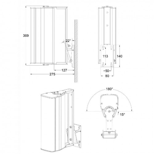 iLINE43SUPW SOPORTE PARED BLANCO iLINE43 AUDIOPHONY