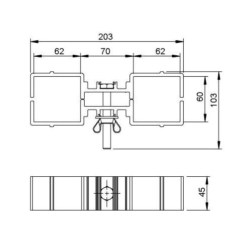 PLTS-FC2 ABRAZADERA 2 PATAS CUADRADAS CONTESTAGE