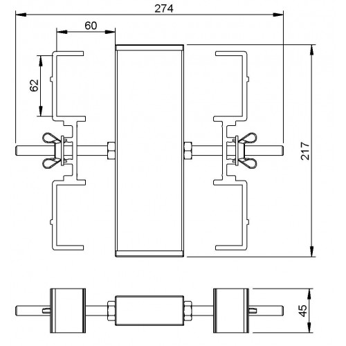 PLTS-FC4 ABRAZADERA 4 PATAS CUADRADAS CONTESTAGE