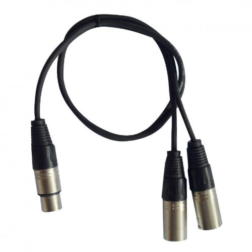 CABLE 1 XLR HEMBRA A 2 XLR MACHO 0.60m HILEC