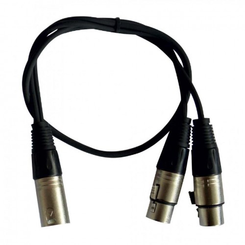 CABLE 1 XLR MACHO A 2 XLR HEMBRA 0.60m HILEC