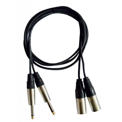 CABLE 2 JACK 6.3 MONO A 2 XLR MACHO 1.5m HILEC