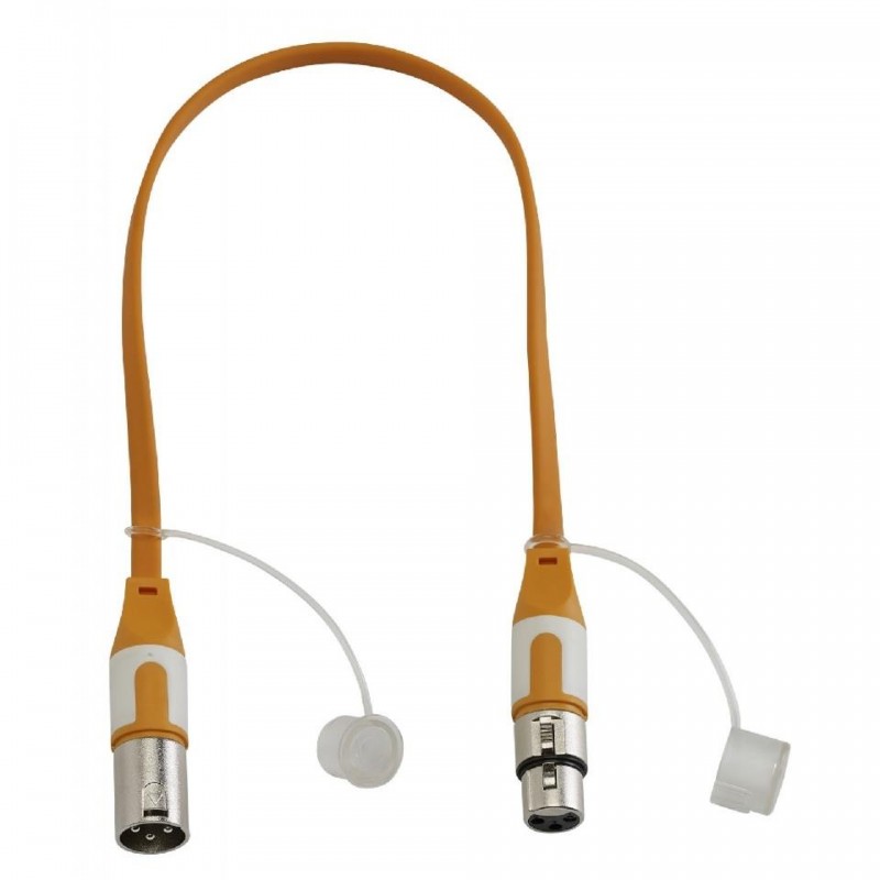 CABLE PLANO 1 XLR MACHO A 1 XLR HEMBRA 1m HILEC