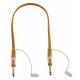 CABLE PLANO 1 JACK 6.3 MONO A 1 JACK 6.3 MONO 0.5m HILEC