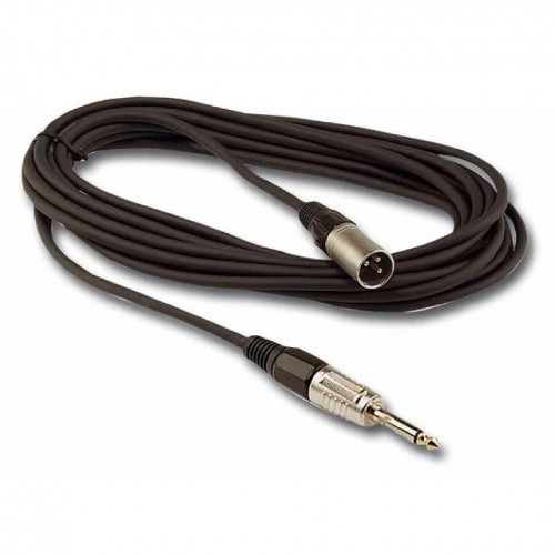 CABLE 1 XLR MACHO A 1 JACK 6.3 MONO 6m HILEC