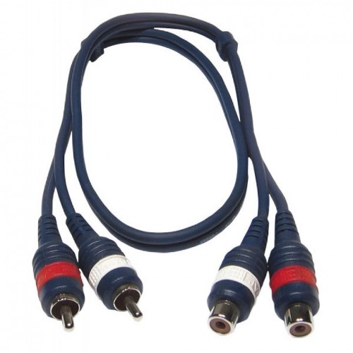 CABLE 2 RCA MACHO A 2 RCA HEMBRA 1.5m HILEC