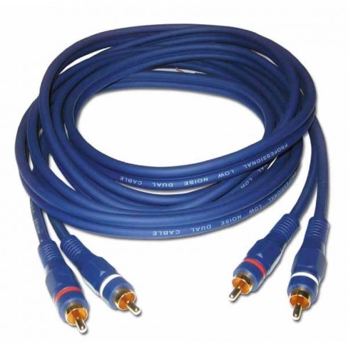 CABLE 2 RCA MACHO A 2 RCA MACHO 1.20m AZUL HILEC