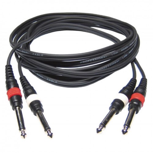 CABLE 2 JACK 6.3 MONO A 2 JACK 6.3 MONO 1.5m HILEC