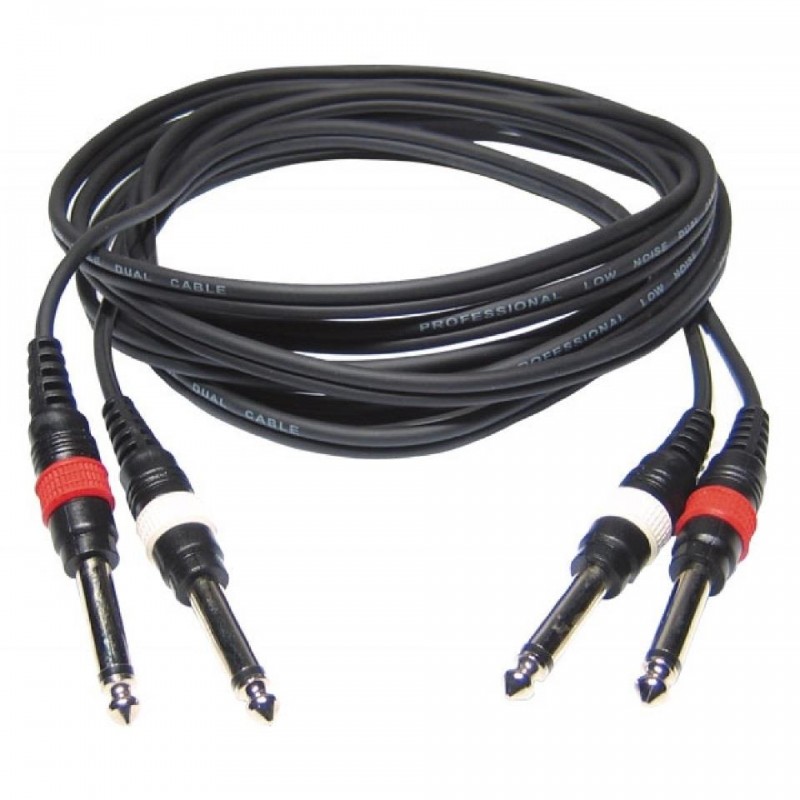 CABLE 2 JACK 6.3 MONO A 2 JACK 6.3 MONO 6m HILEC