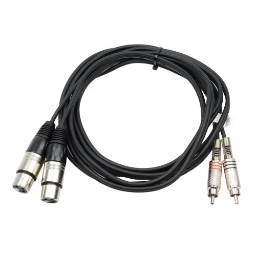 CABLE 2 RCA MACHO A 2 XLR HEMBRA 1.5m HILEC