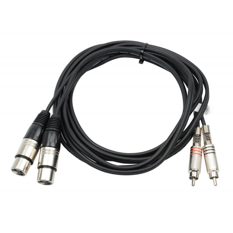 CABLE 2 RCA MACHO A 2 XLR HEMBRA 3m HILEC