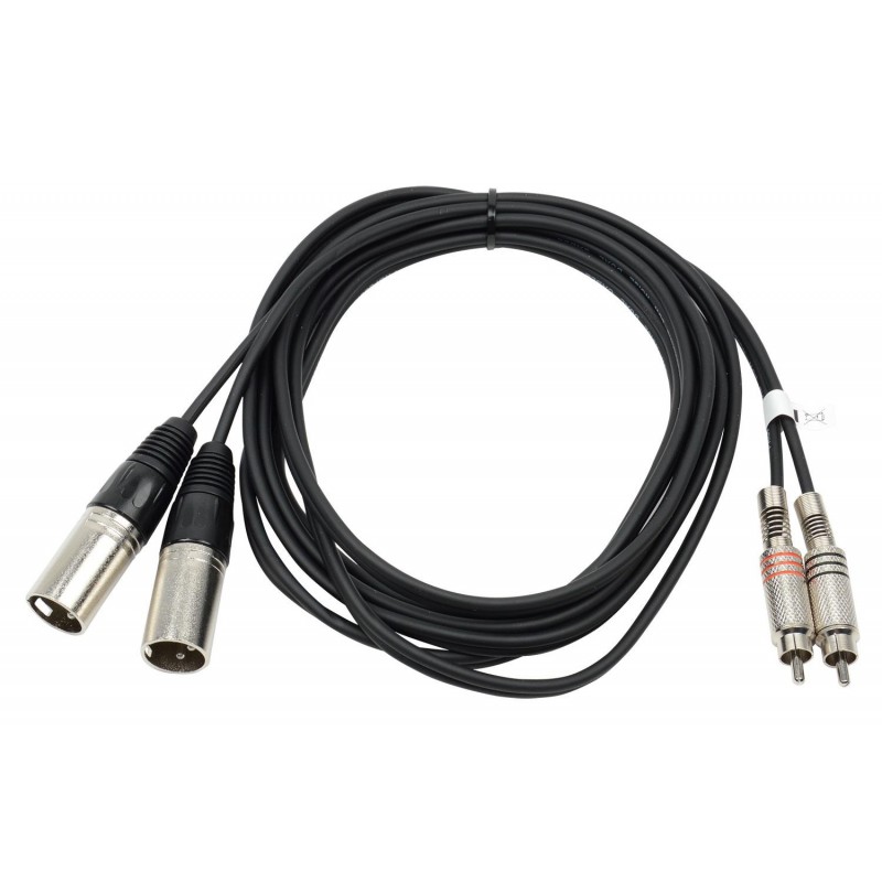 CABLE 2 RCA MACHO A 2 XLR MACHO 1.5m HILEC