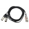 CL-26/1.5 CABLE 2x RCA MACHO - 2x XLR MACHO 1.5m / 4mm HILEC