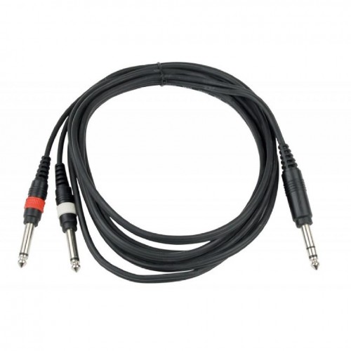 CABLE 1 JACK 6.3 ST A 2 JACK 6.3 MONO 1.5m HILEC