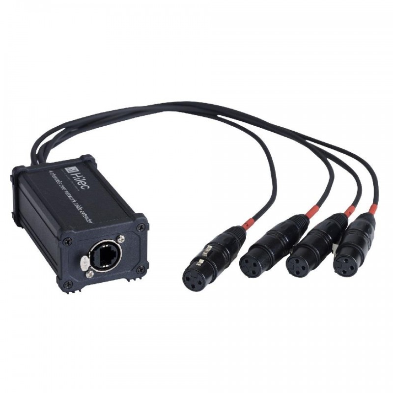 ADAPTADOR DMX RJ45 A 4 XLR 3P HEMBRA HILEC