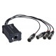 ADAPTADOR DMX RJ45 A 4 XLR 5P MACHO HILEC